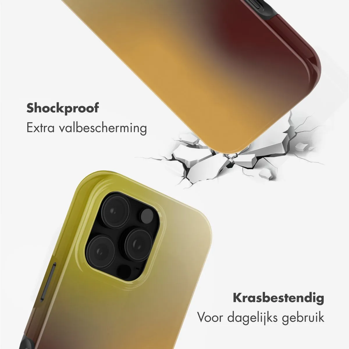 Selencia Hoesje iPhone 16 Pro - Gradient Olive Dust - MagSafe