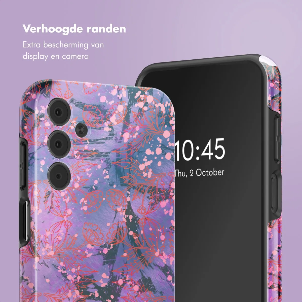 Selencia Hoesje Samsung Galaxy A15 Fresh Paint Flower Orange