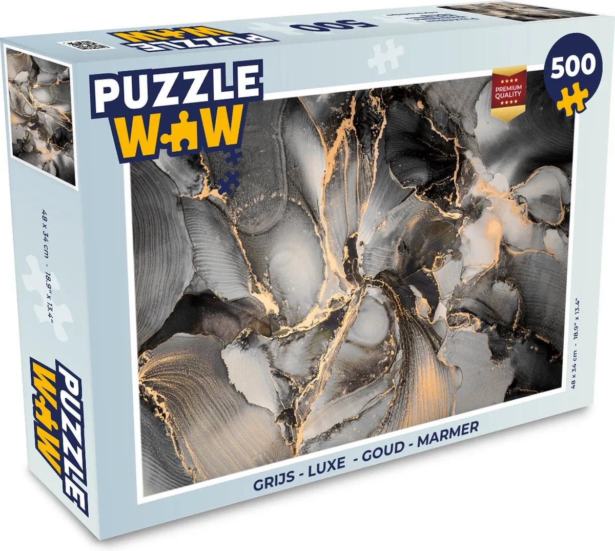 PuzzleWow Marmerprint Legpuzzel 500 Stuks
