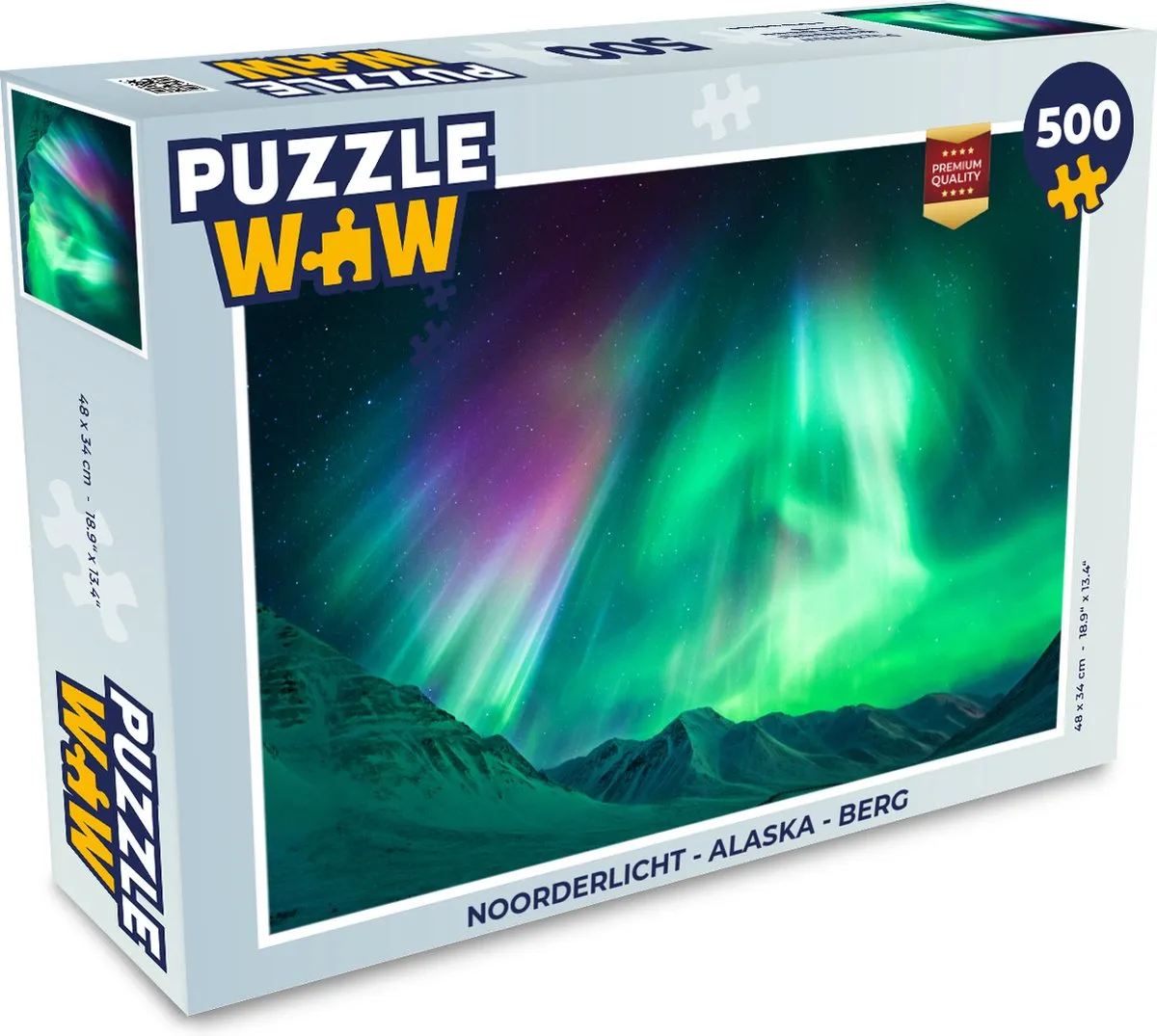 PuzzleWow Noorderlicht Alaska Legpuzzel 500 Stuks