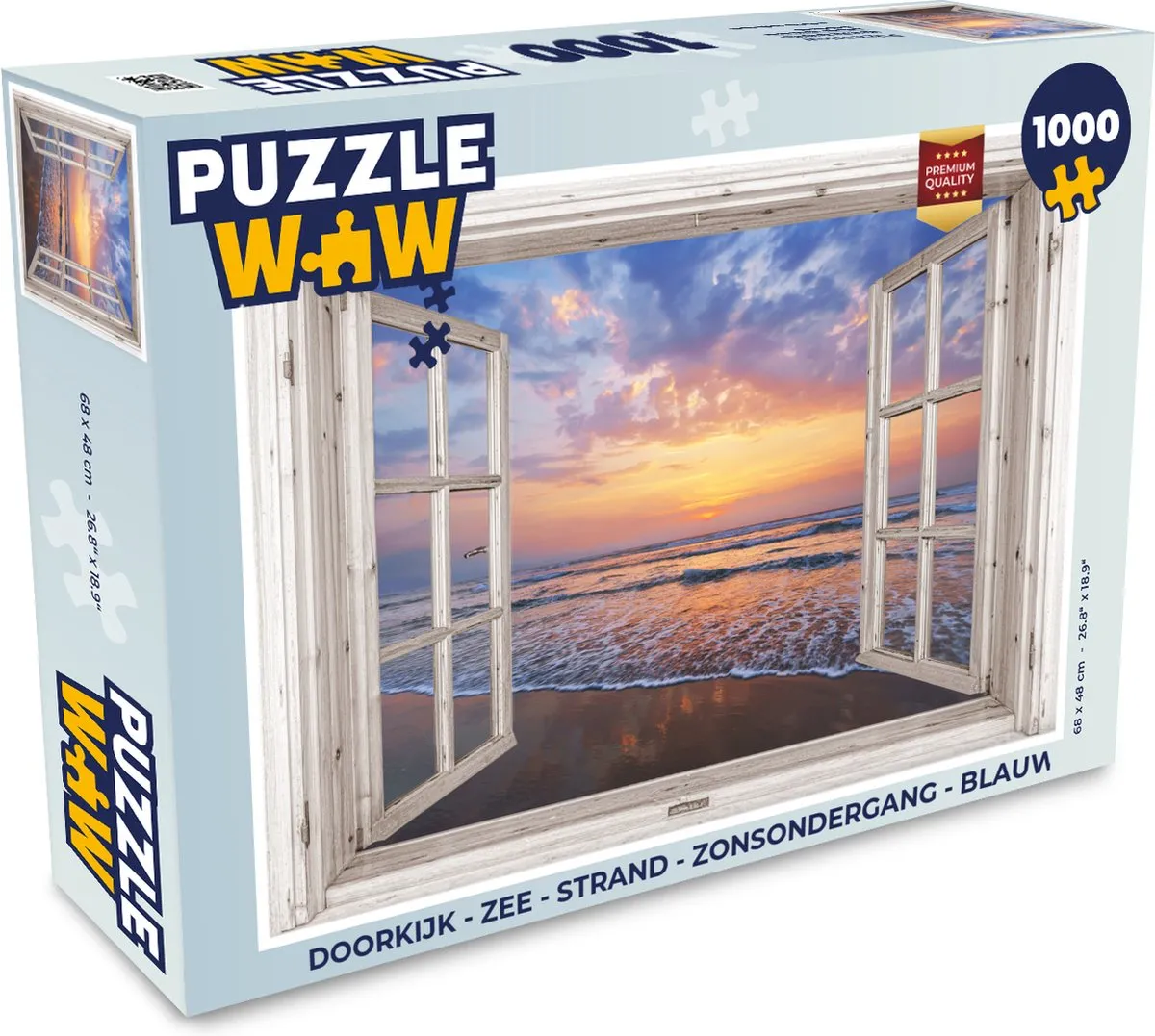 PuzzleWow Doorkijk Zee Legpuzzel 1000 Stuks