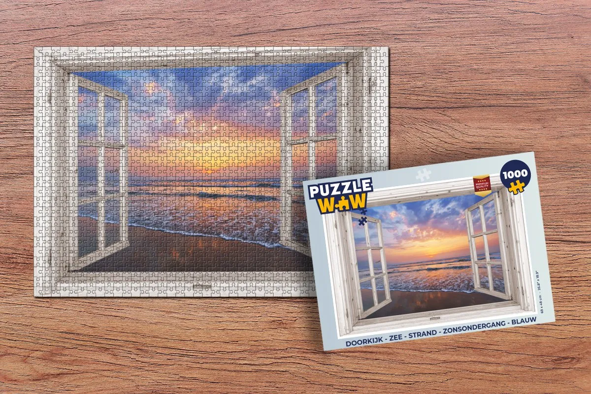 PuzzleWow Doorkijk Zee Legpuzzel 1000 Stuks - Multicolor