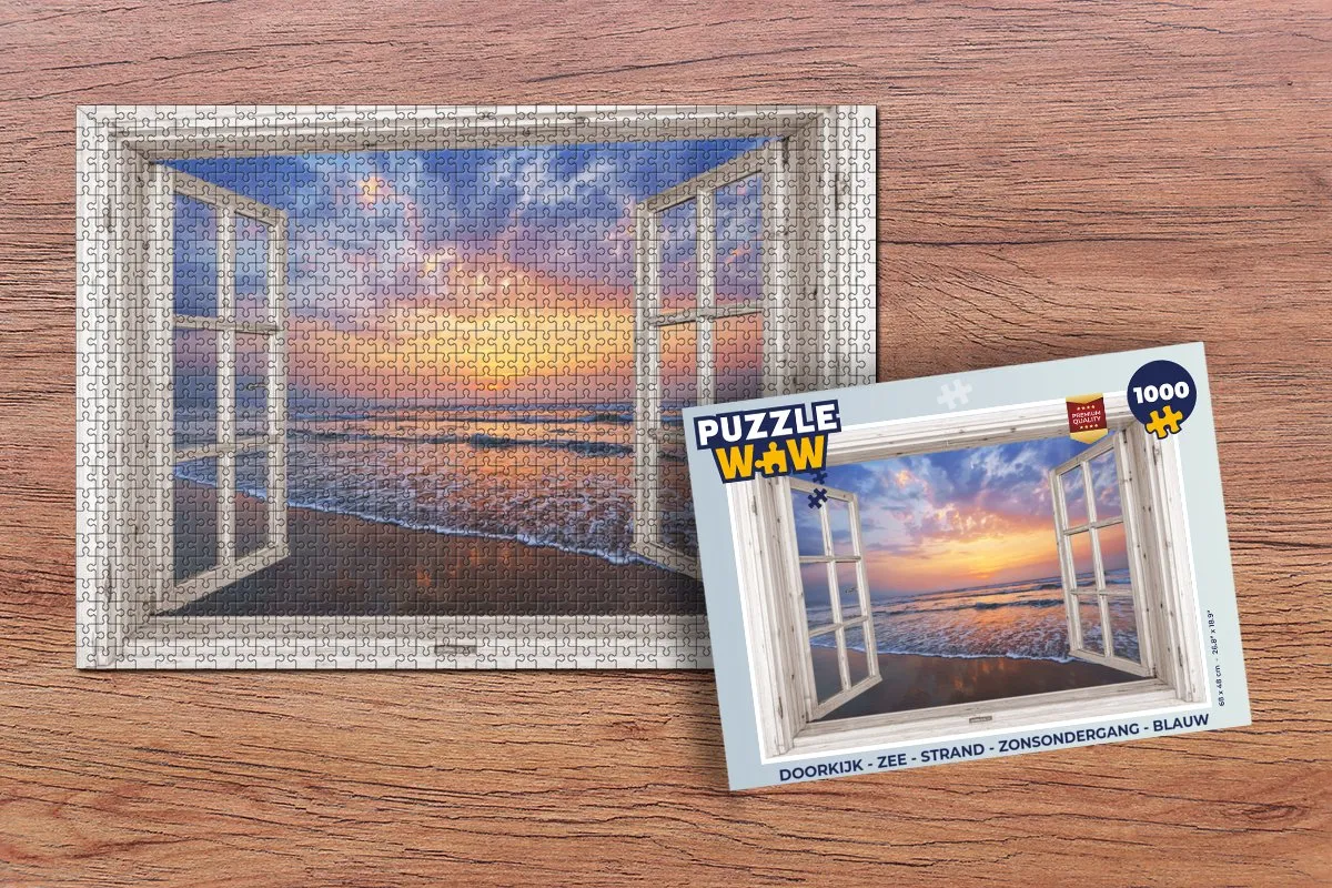 PuzzleWow Doorkijk Zee Legpuzzel 1000 Stuks - Multicolor