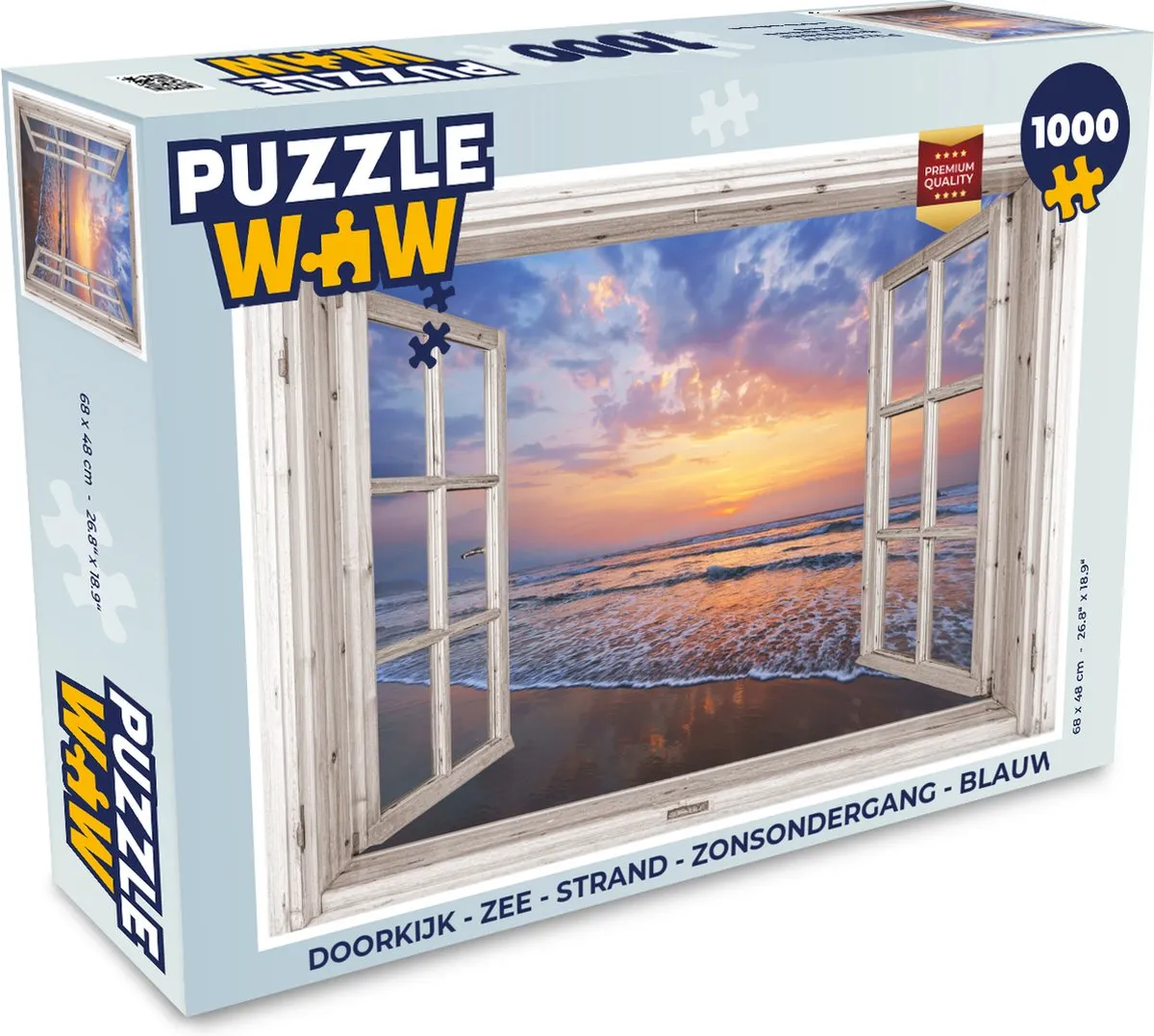 PuzzleWow Doorkijk Zee Legpuzzel 1000 Stuks - Multicolor