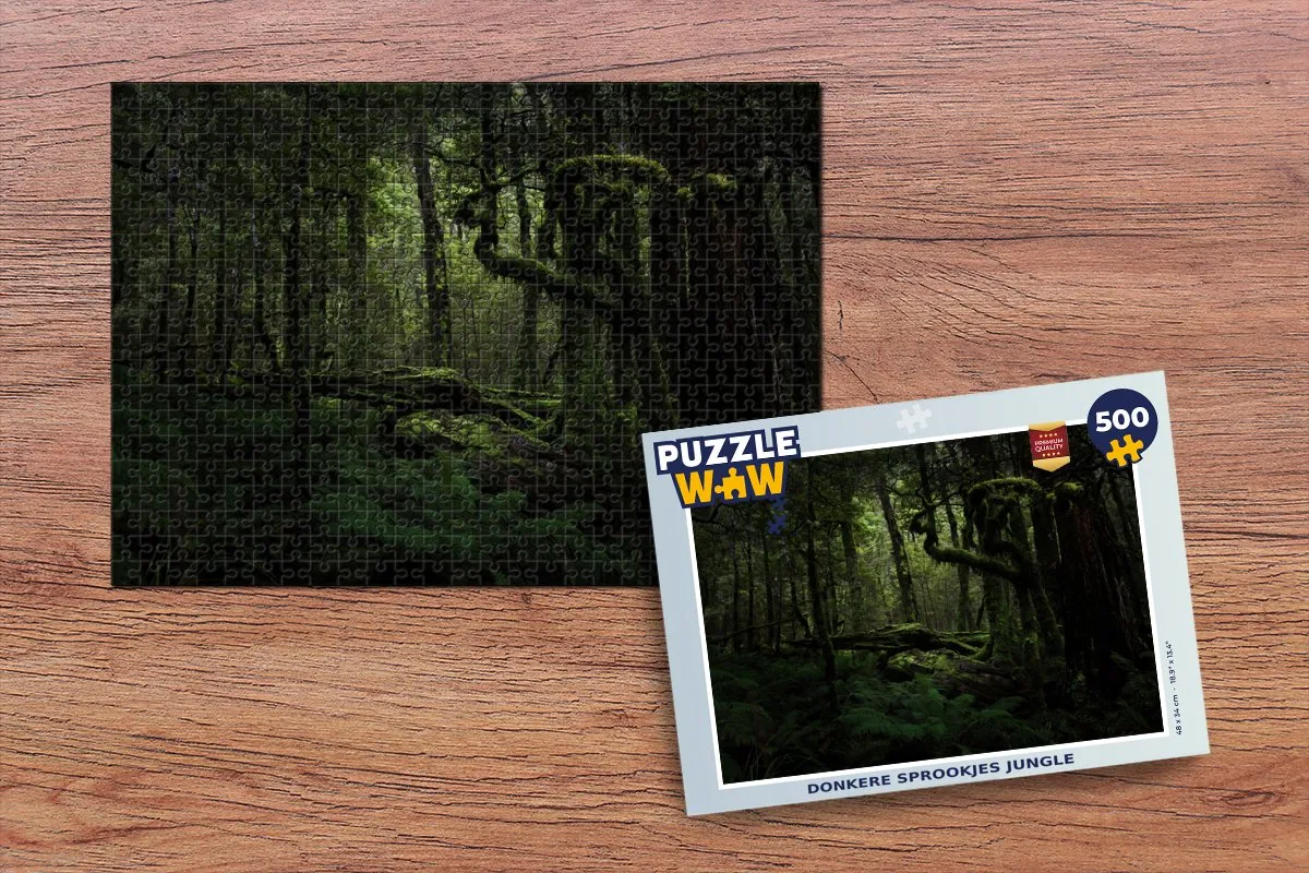 PuzzleWow Donkere Sprookjes Jungle Legpuzzel 500 Stuks - Multicolor
