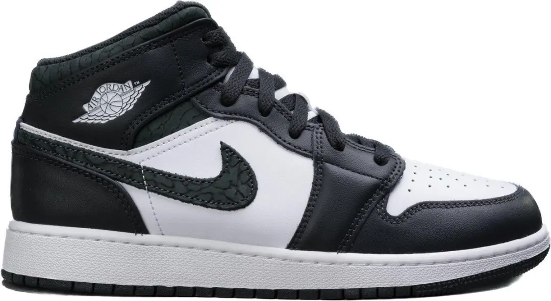 Nike Air Jordan 1 Mid SE GS 'Panda Elephant'