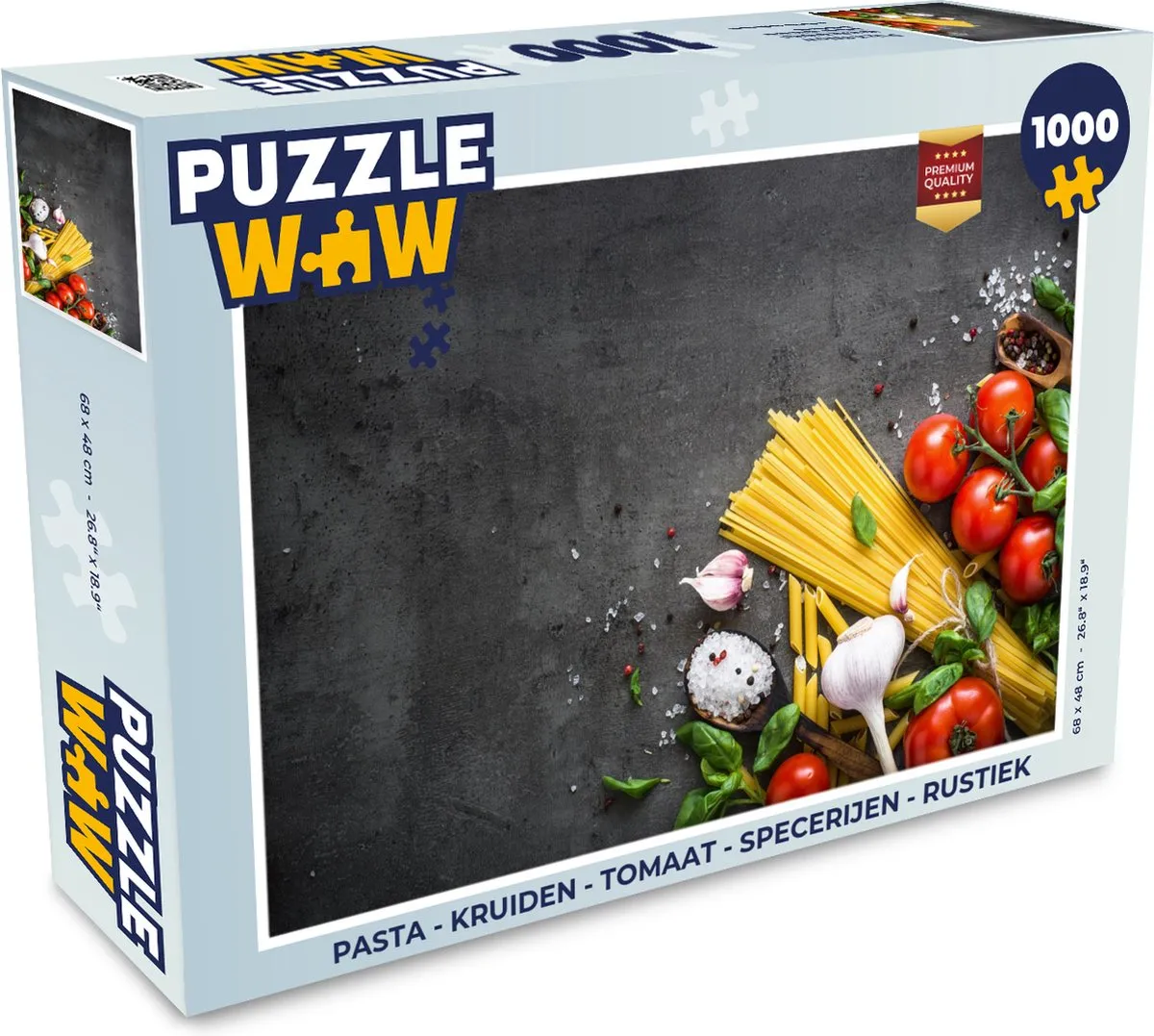 PuzzleWow Pasta Legpuzzel 1000 Stuks - Multicolor
