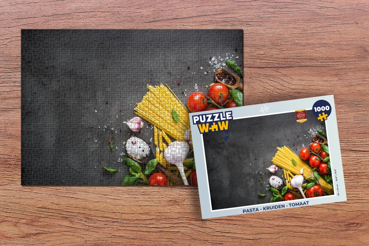 PuzzleWow Pasta Legpuzzel 1000 Stuks - Multicolor