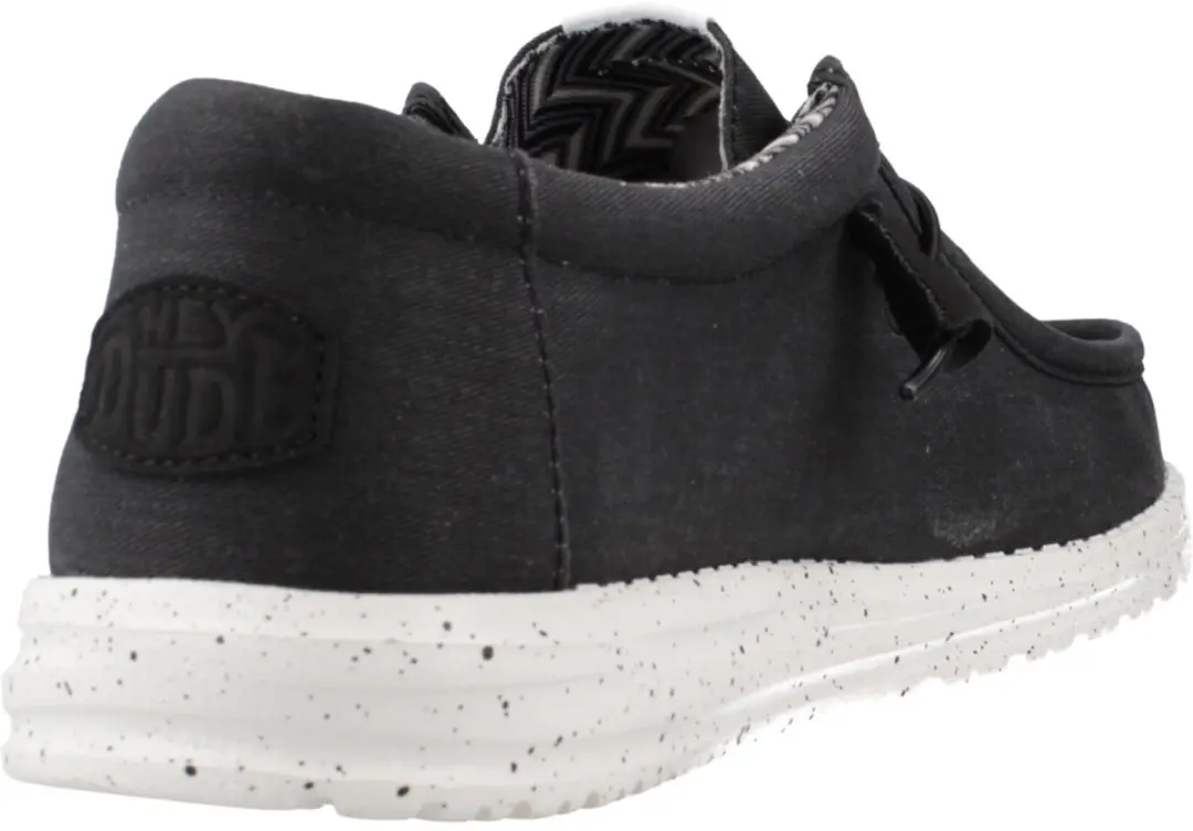 HEYDUDE Wally Canvas Heren Instappers Black/White