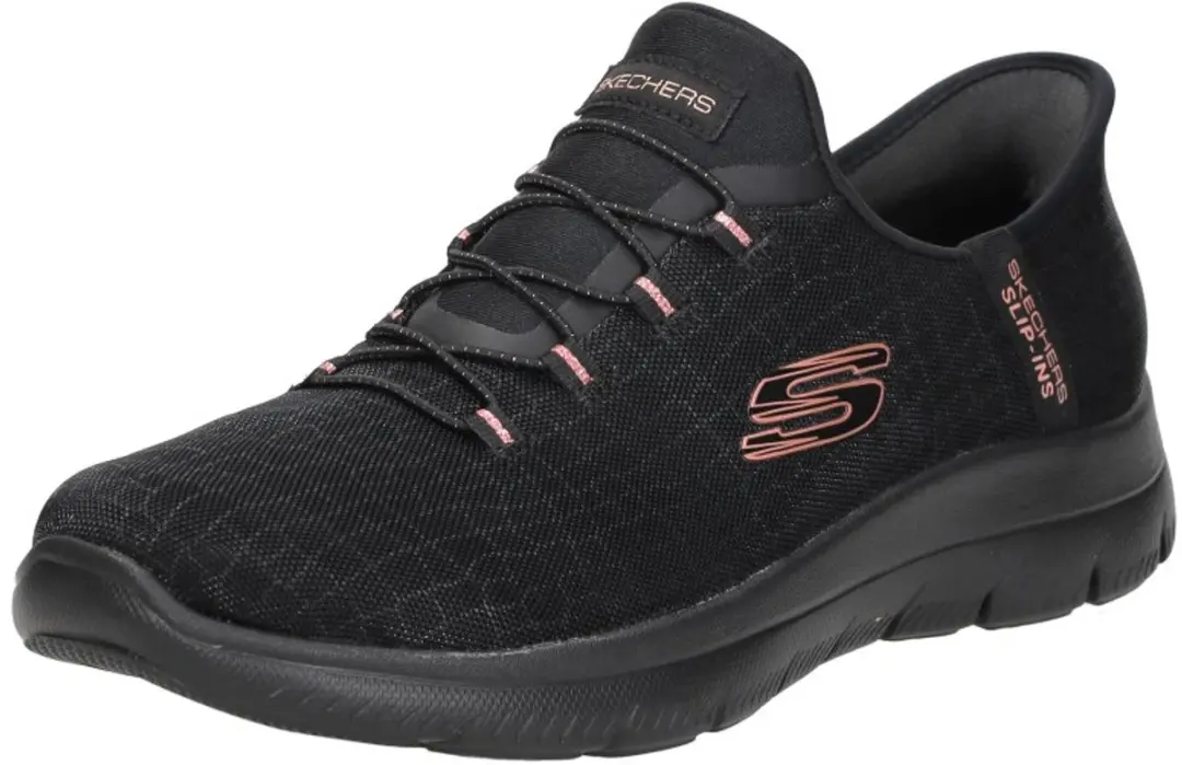 Skechers Summits Classy Night Dames Instappers - Zwart/Rose Gold - afbeelding 4 van 6