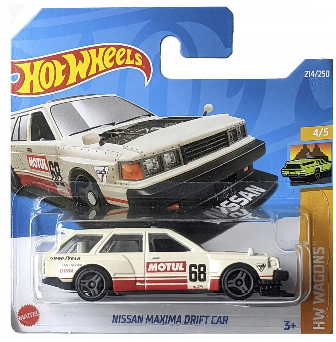 Hot Wheels Nissan Maxima Drift Car 1:64 - Crème - afbeelding 2 van 2