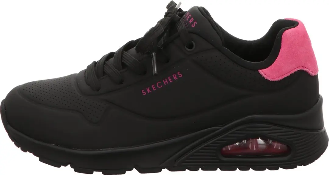 Skechers Uno Pop Back Sneakers - Dames 37 - Zwart Roze