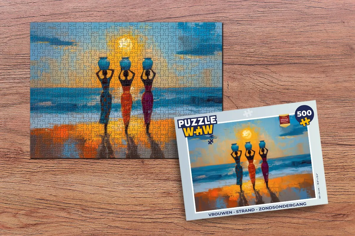 PuzzleWow Legpuzzel Strand Zonsondergang 500 Stuks - 8721181126670