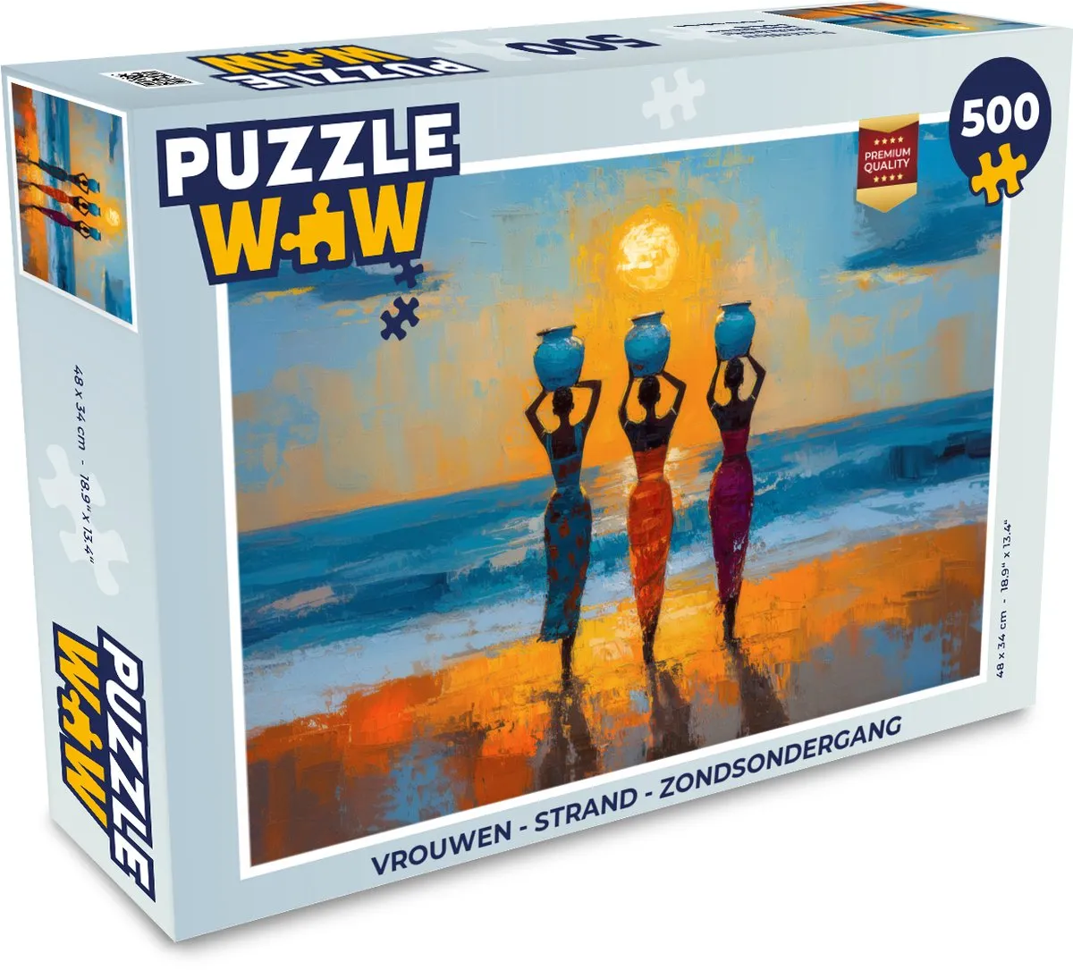 PuzzleWow Legpuzzel Strand Zonsondergang 500 Stuks - 8721181126670
