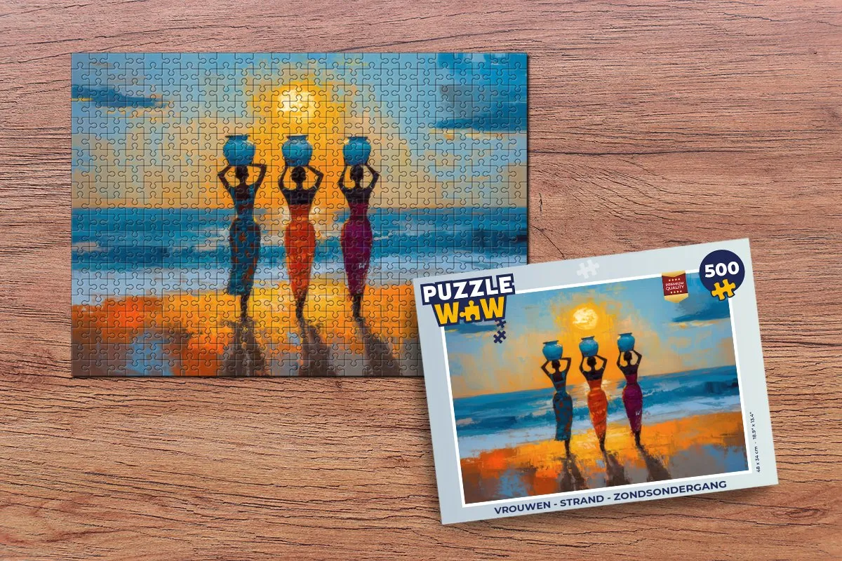 PuzzleWow Legpuzzel Strand Zonsondergang 500 Stuks - 8721181126670