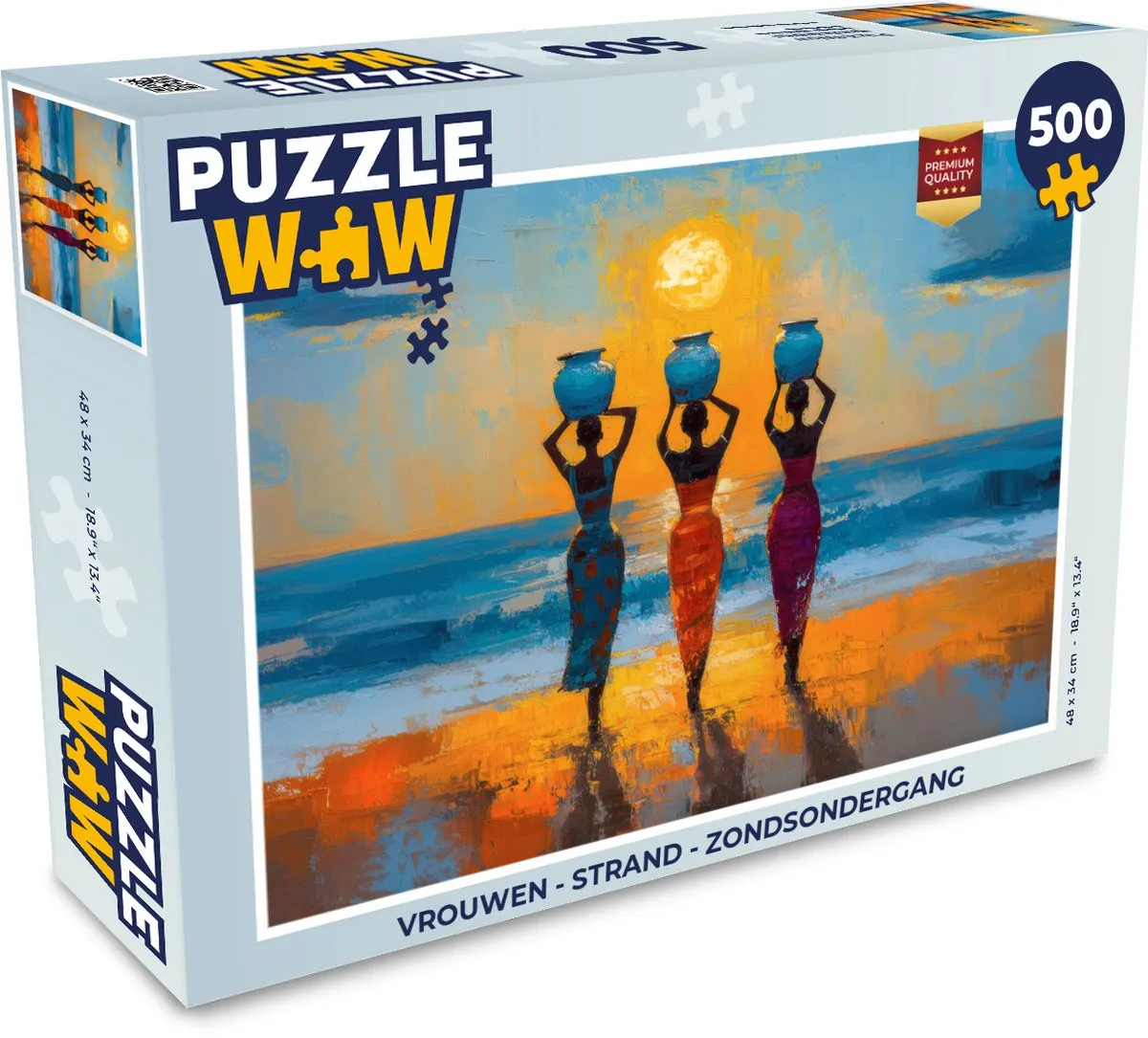 PuzzleWow Legpuzzel Strand Zonsondergang 500 Stuks - 8721181126670