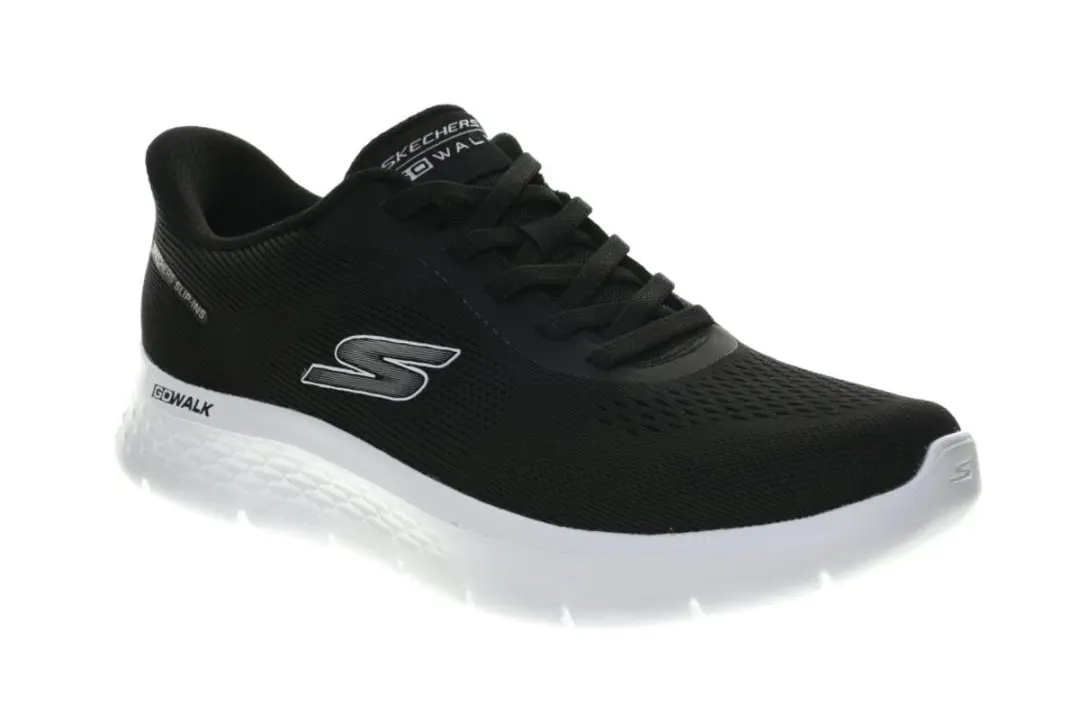 Skechers Go Walk Flex Master Heren Sneakers - 41 - Zwart/Wit - afbeelding 2 van 6