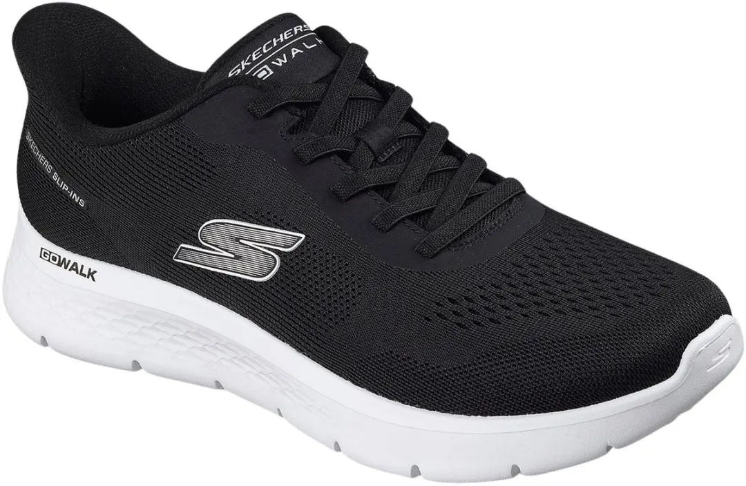 Skechers Go Walk Flex Master Heren Sneakers - 41 - Zwart/Wit - afbeelding 4 van 6
