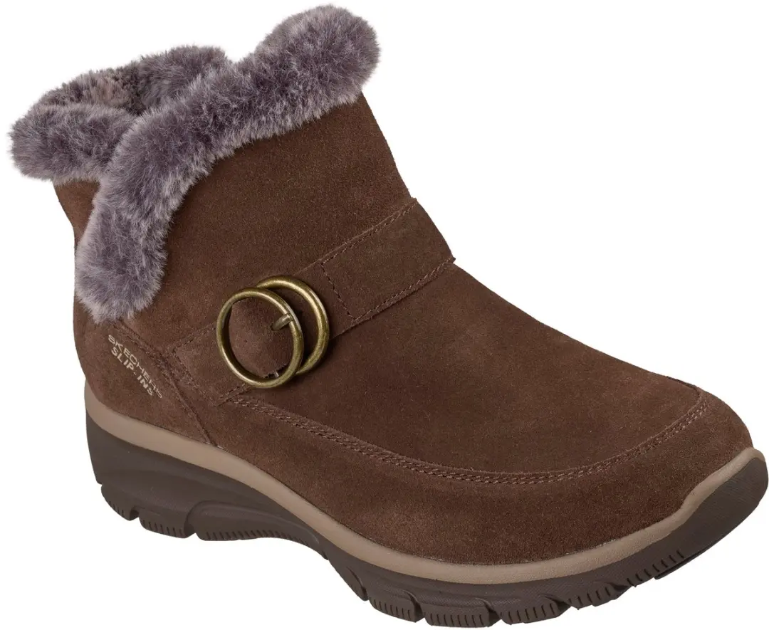 Skechers Easy Going Gentle Winter Dames Instappers - Chocolate - afbeelding 4 van 6