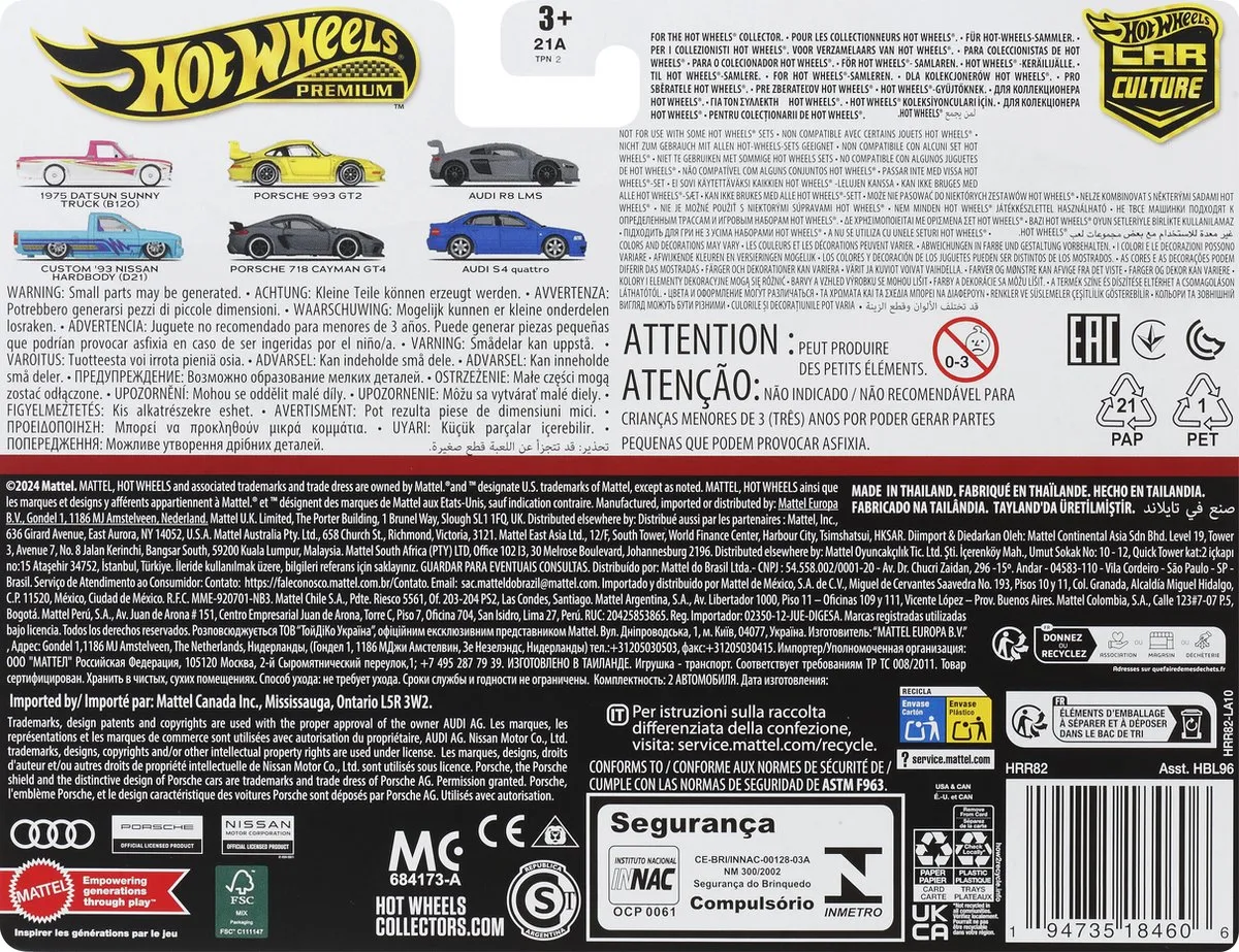 Hot Wheels HRR82 Voertuigenset - Zwart/Geel