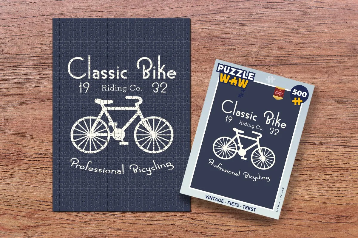 PuzzleWow Vintage Fiets Legpuzzel 500 Stuks - Multicolor