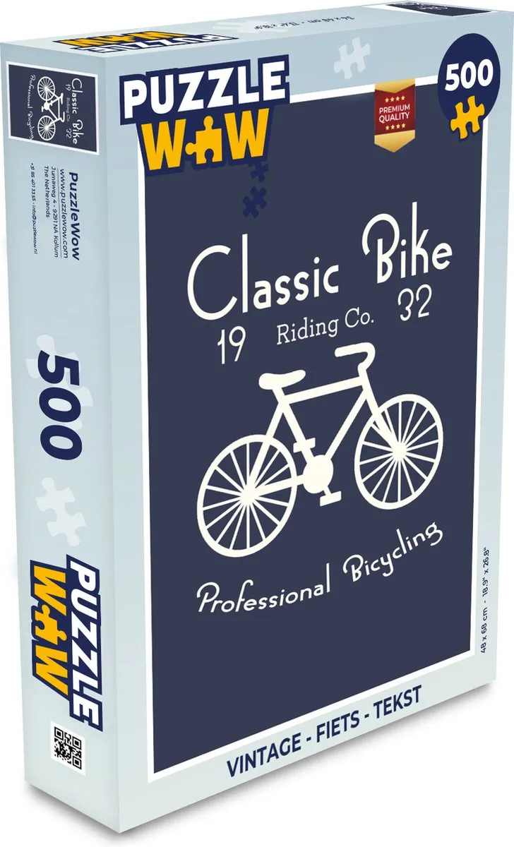 PuzzleWow Vintage Fiets Legpuzzel 500 Stuks
