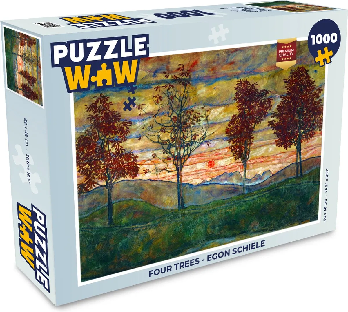 PuzzleWow Four Trees Egon Schiele Legpuzzel 1000 Stuks