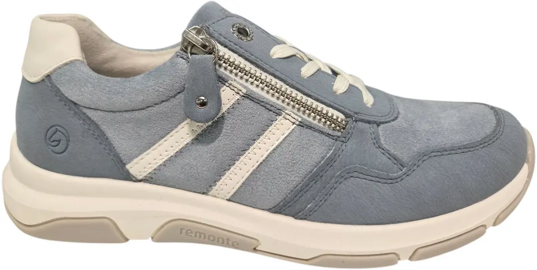 Remonte D1S04-10 Sneakers Blauw Leer en Suede Dames