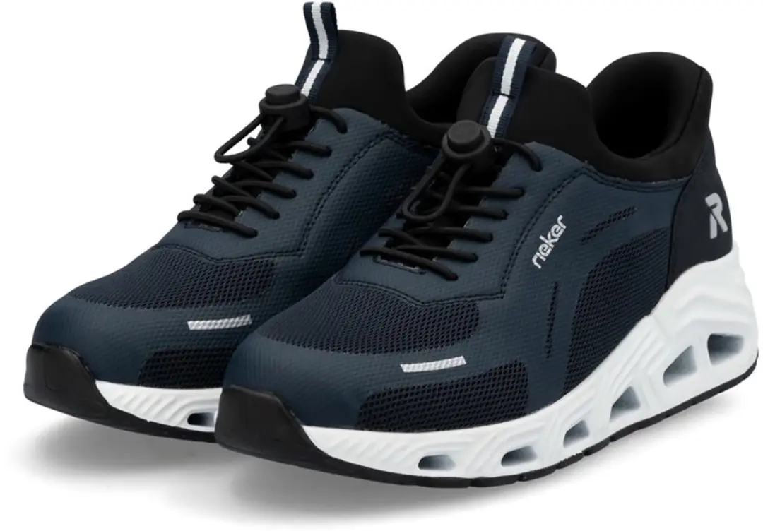 Rieker Dames Sneaker Low Sneakers Vegan Ready2GO N5257-14 Blauw