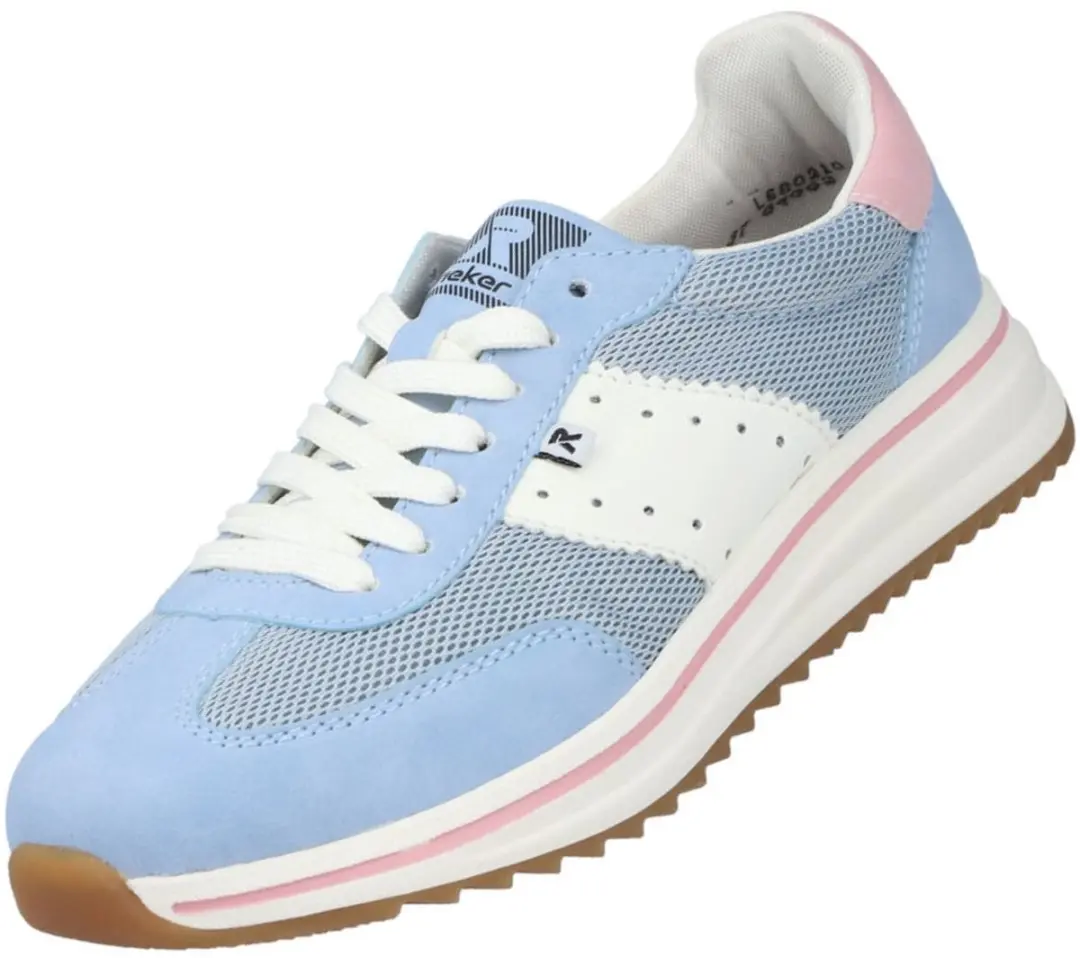 Rieker dames veterschoenen lichtblauw
