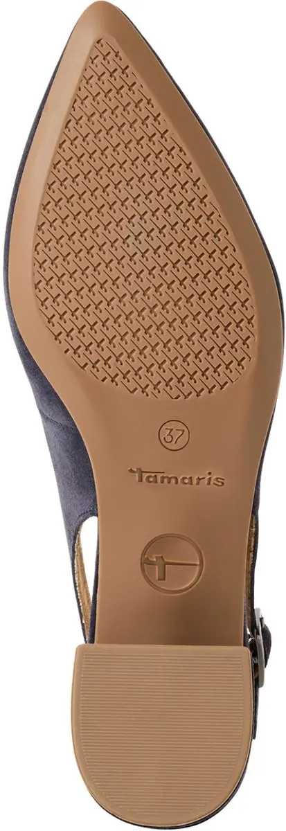 Tamaris Slingback Pumps Blauw Leer - Dames - Maat 38 - afbeelding 5 van 6