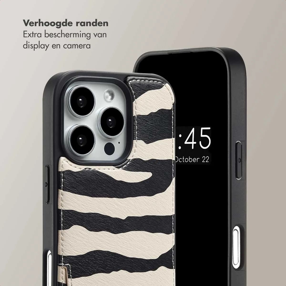 Selencia Hoesje iPhone 16 Pro Zazzy Zebra - 2 Pasjes