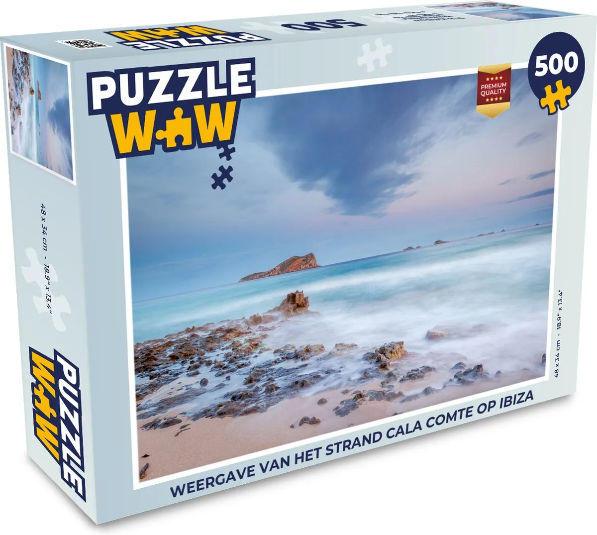 PuzzleWow Ibiza Cala Comte Legpuzzel 500 Stuks - Multicolor