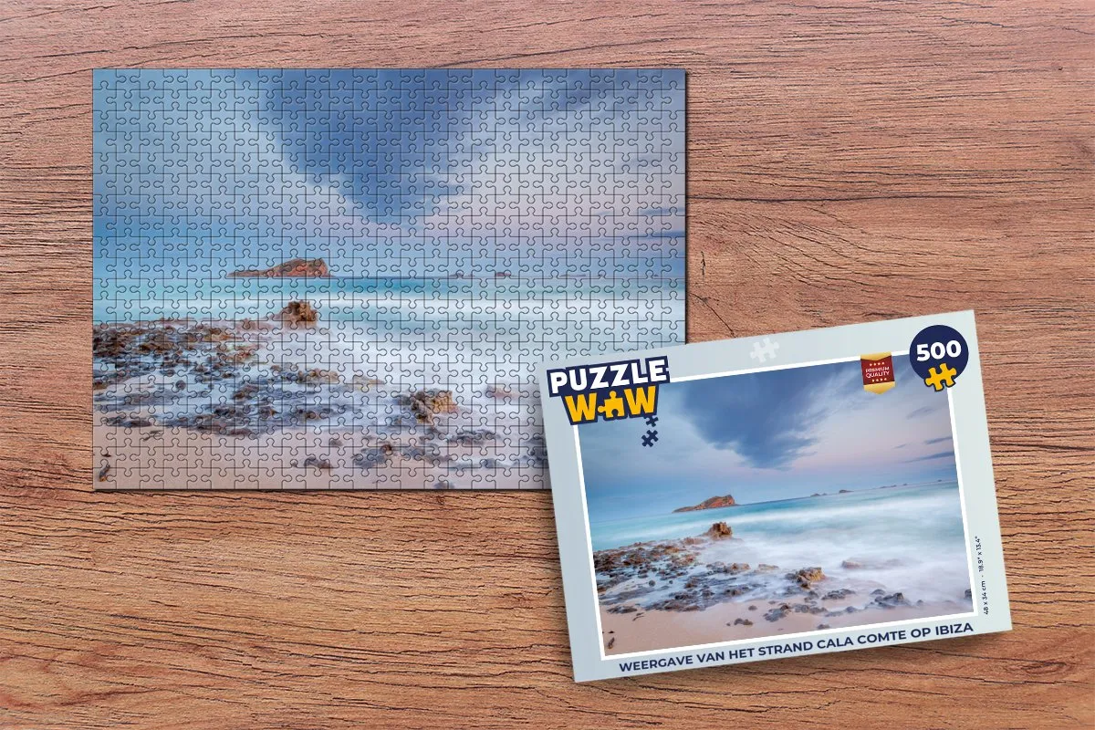 PuzzleWow Ibiza Cala Comte Legpuzzel 500 Stuks - Multicolor