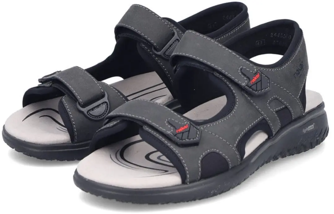 Rieker heren trekking-sandaal 26455-00 sandalen schoenen zomer trekking zwart
