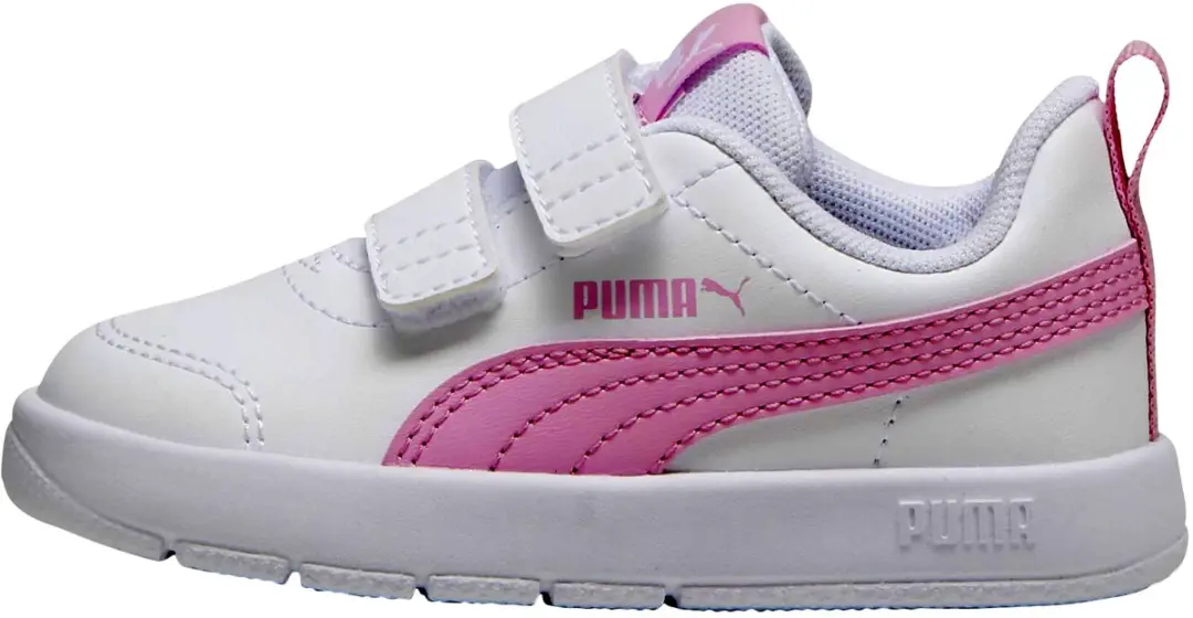PUMA Courtflex V3 V Kinderschoenen 24 - Wit-Rozé-Lila - afbeelding 5 van 6