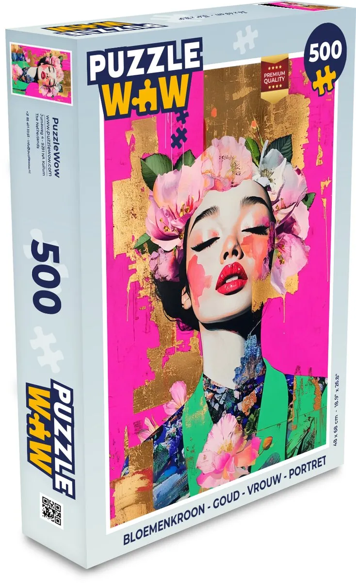 PuzzleWow Bloemenkroon Legpuzzel 500 Stuks