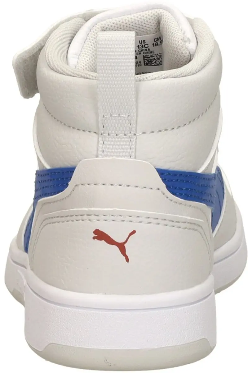 PUMA Puma Rebound V6 Mid AC+ PS Unisex Sneakers - PUMA White-Vivid Blue-Feather Gray - afbeelding 6 van 6