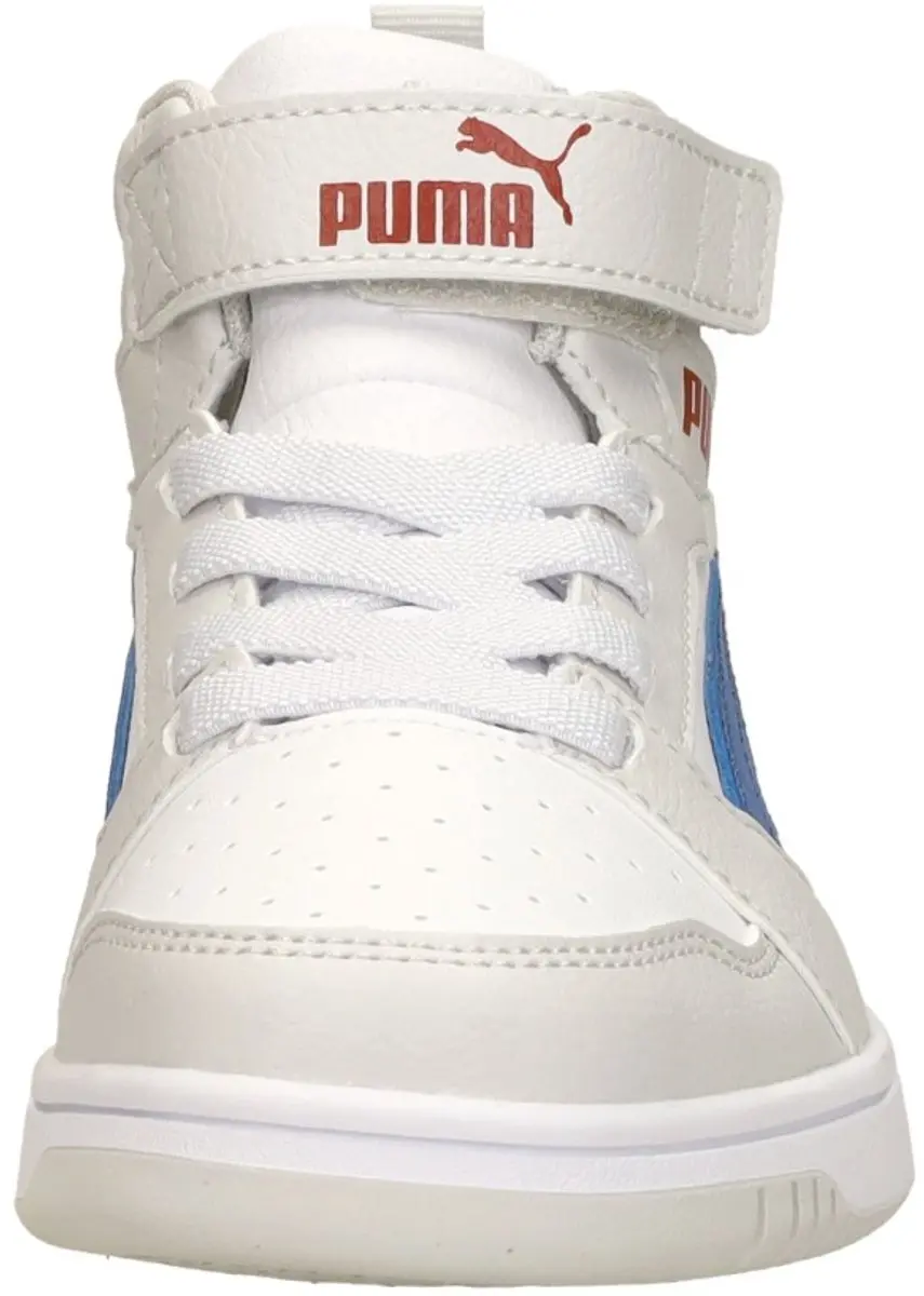 PUMA Puma Rebound V6 Mid AC+ PS Unisex Sneakers - PUMA White-Vivid Blue-Feather Gray - afbeelding 3 van 6