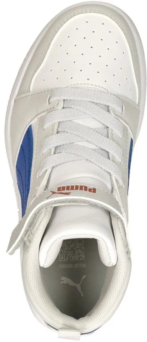 PUMA Puma Rebound V6 Mid AC+ PS Unisex Sneakers - PUMA White-Vivid Blue-Feather Gray - afbeelding 5 van 6
