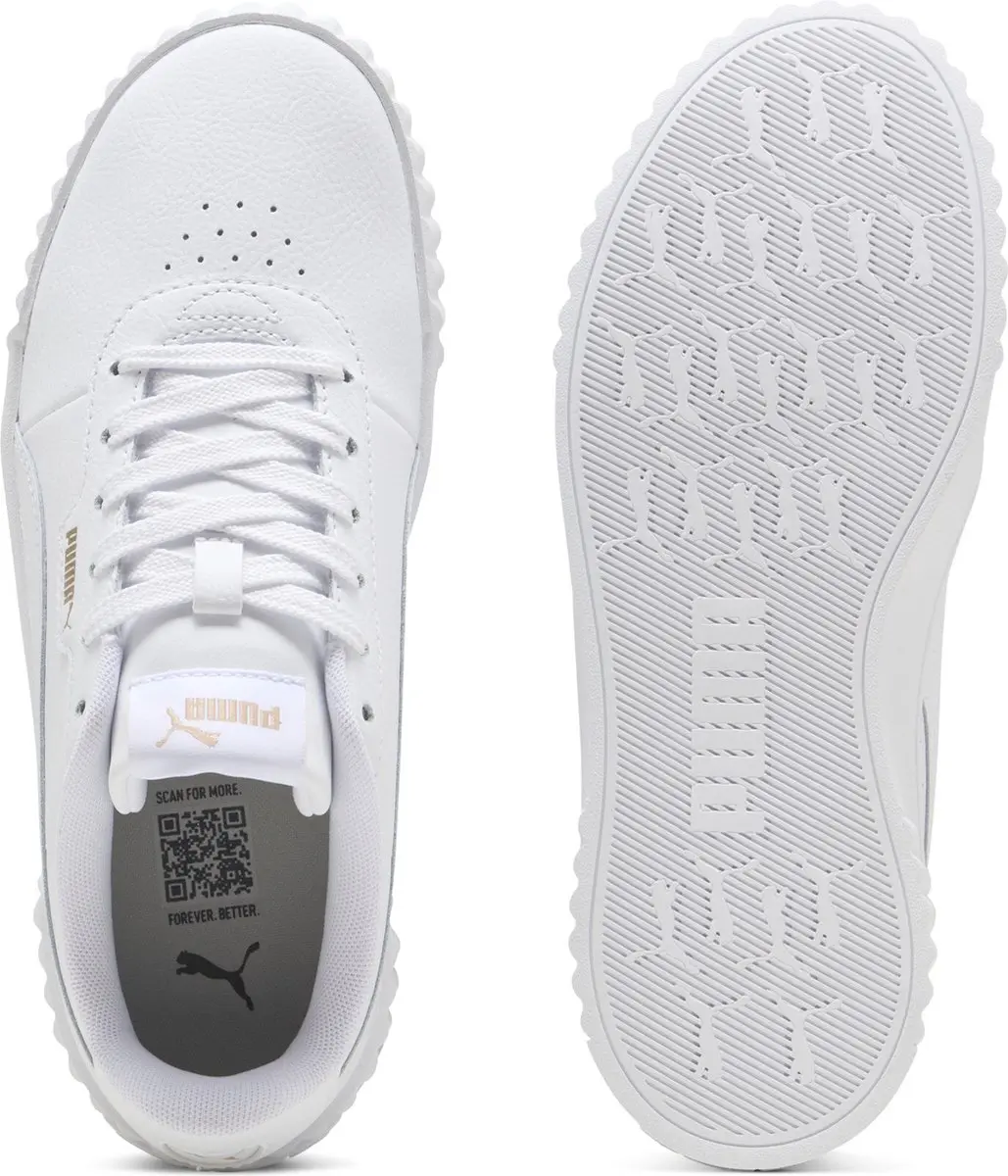PUMA Carina 3.0 Dames Sneakers - 38.5 - Wit/Goud