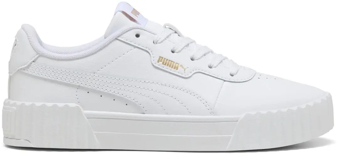 PUMA Carina 3.0 Dames Sneakers - 38.5 - Wit/Goud