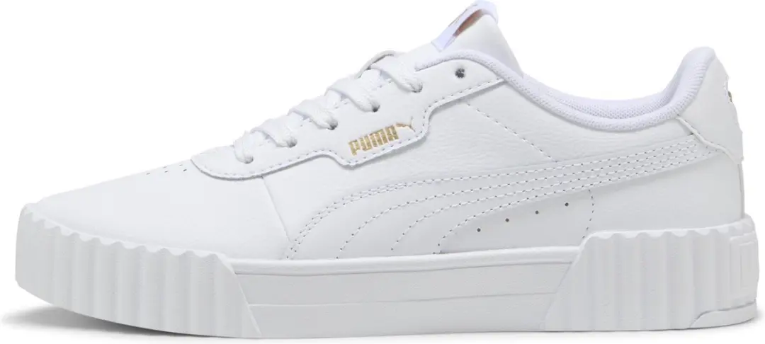 PUMA Carina 3.0 Dames Sneakers - 38.5 - Wit/Goud