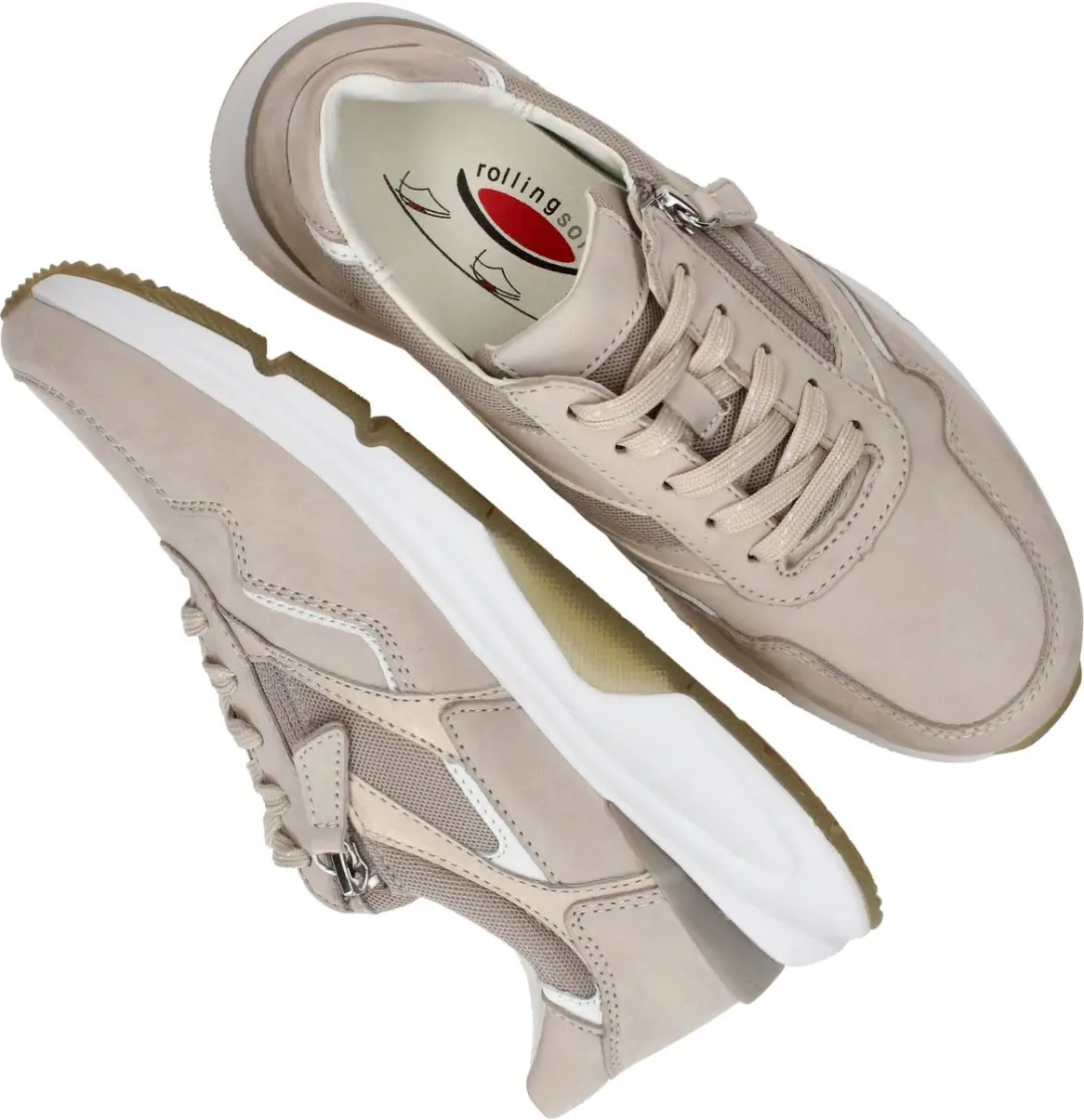 Gabor Dames Sneakers Nub VTR/Rits 7821 4 - 37 - Taupe - afbeelding 5 van 6
