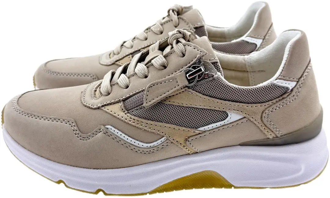 Gabor Dames Sneakers Nub VTR/Rits 7821 4 - 37 - Taupe - afbeelding 3 van 6
