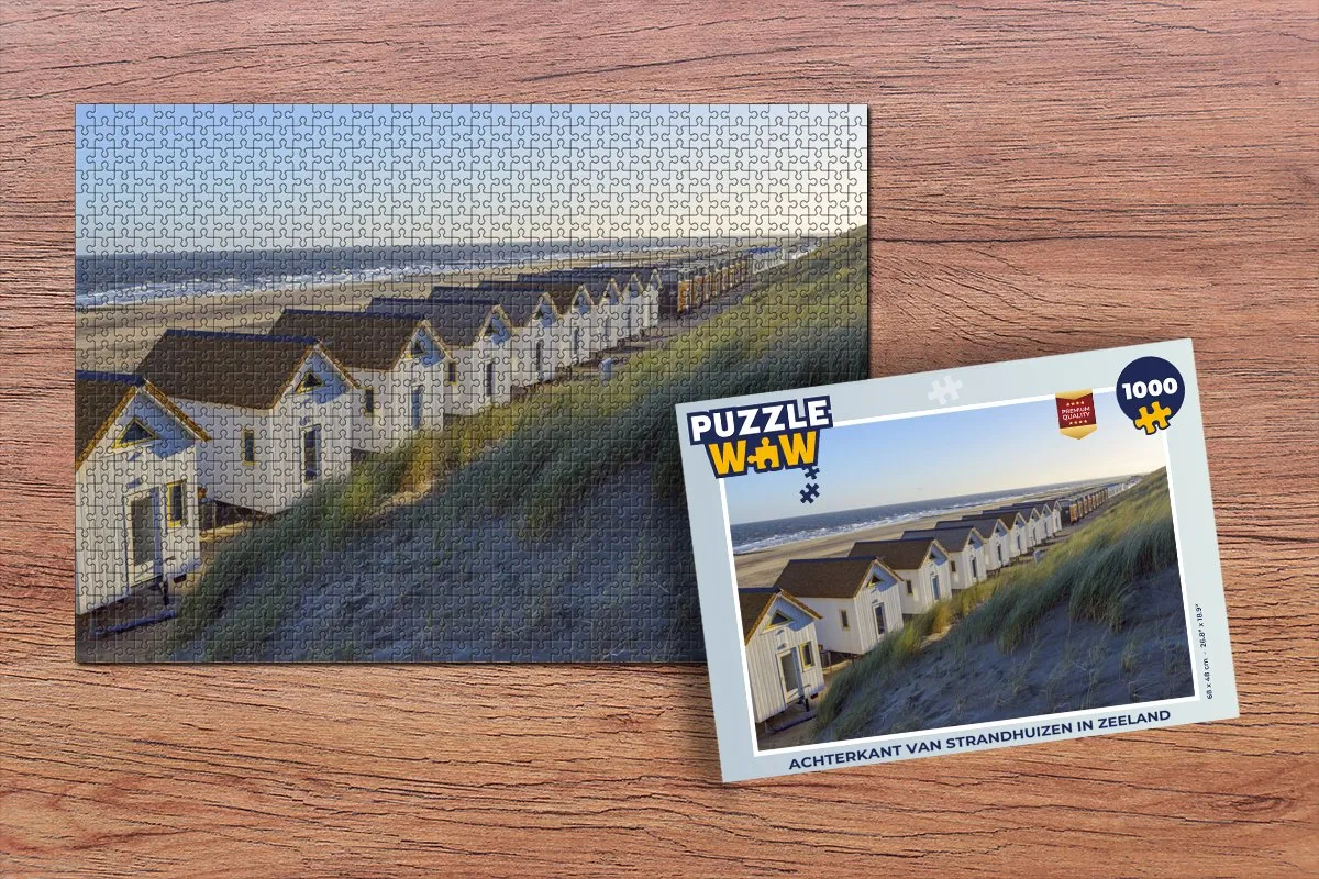 PuzzleWow Strand Huis Duin Legpuzzel 1000 Stuks - Multicolor