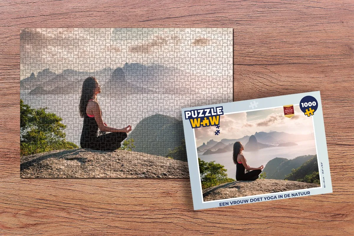 PuzzleWow Yoga in de Natuur Legpuzzel 1000 Stuks - Multicolor