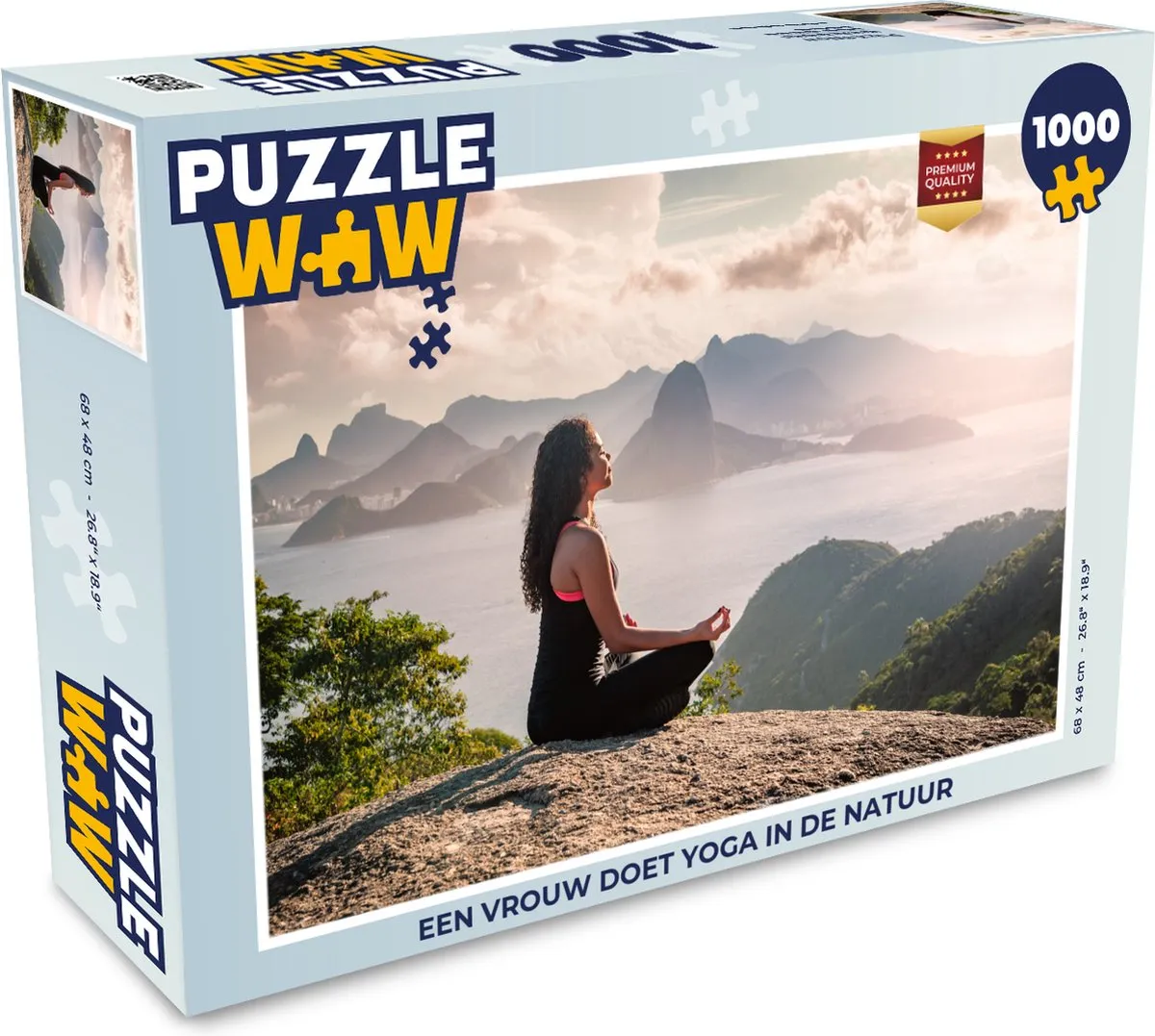 PuzzleWow Yoga in de Natuur Legpuzzel 1000 Stuks - Multicolor