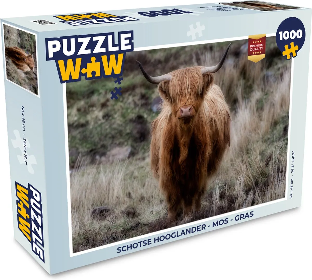 PuzzleWow Schotse Hooglander Legpuzzel 1000 Stuks