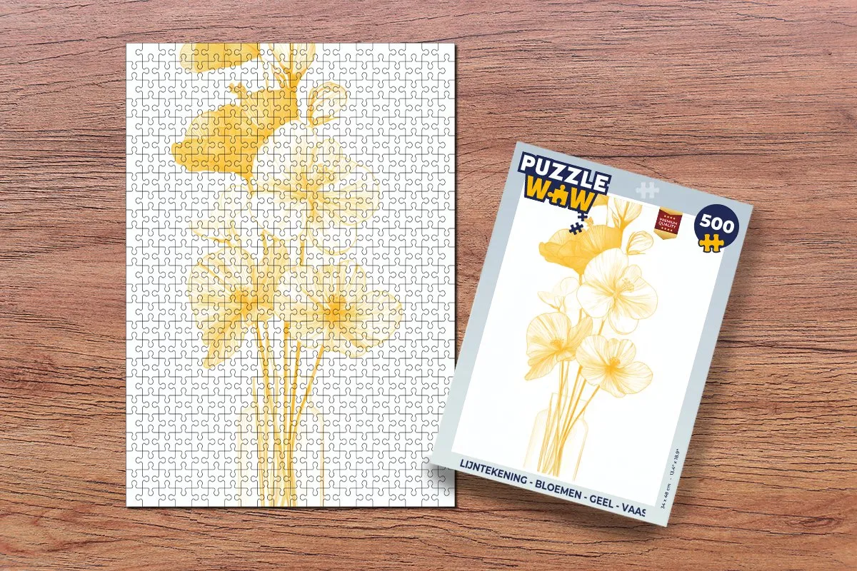 PuzzleWow Bloemen Legpuzzel 500 Stuks - Geel - MPN 8721375322215